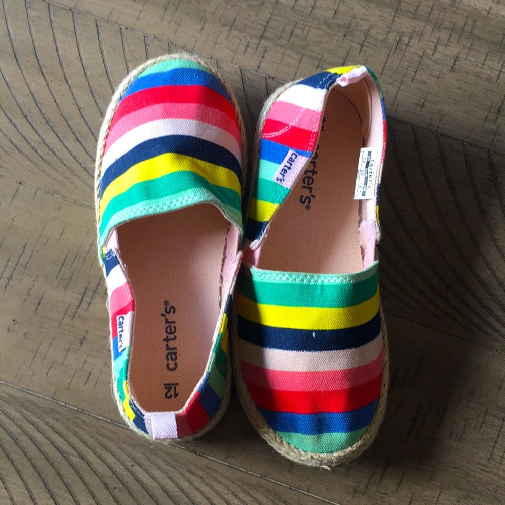 Carter’s Girls Slip On Espadrilles ~ size 12 NWOT